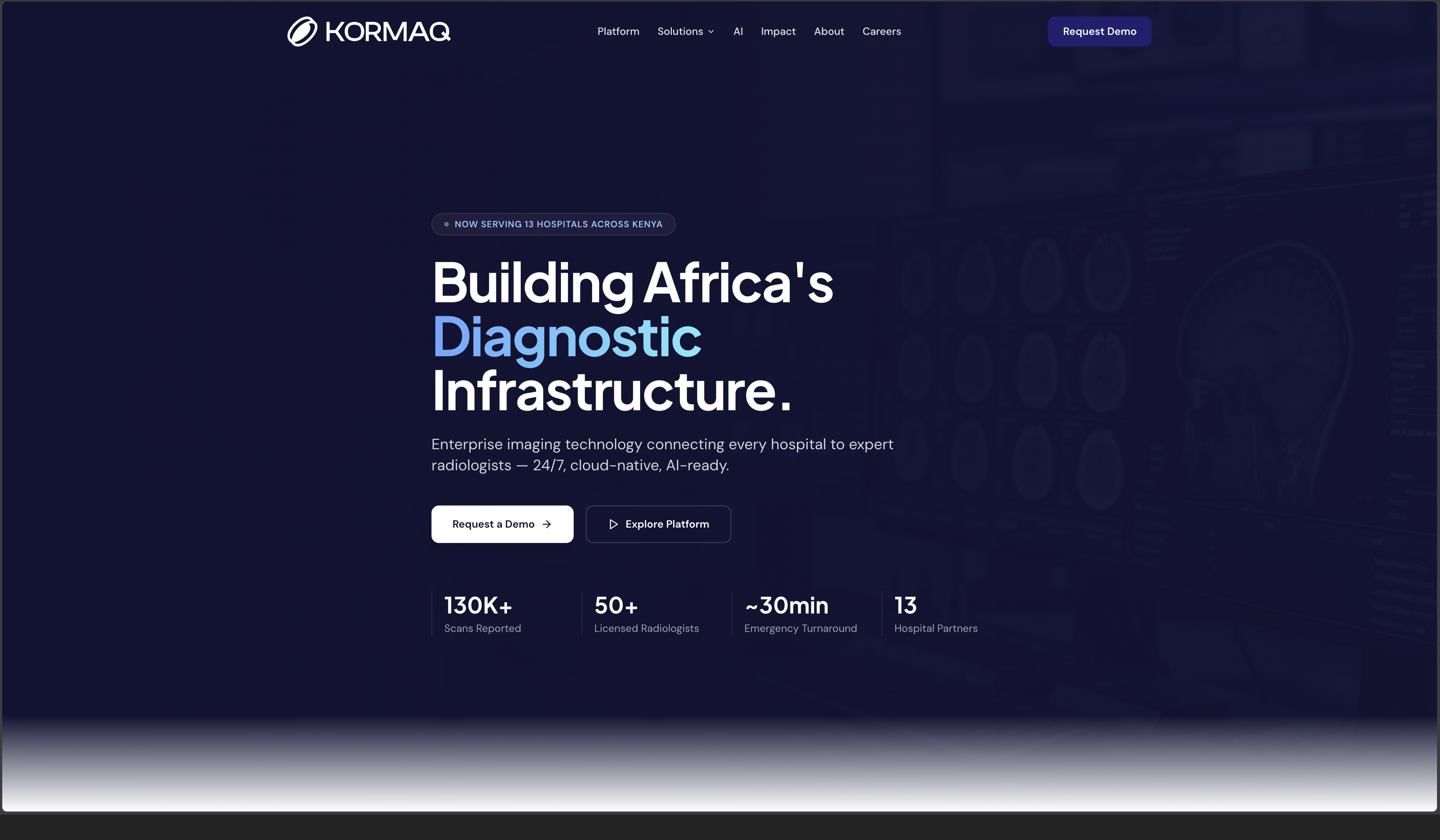 Screenshot of Kormaq Platform for Pearl Hospital