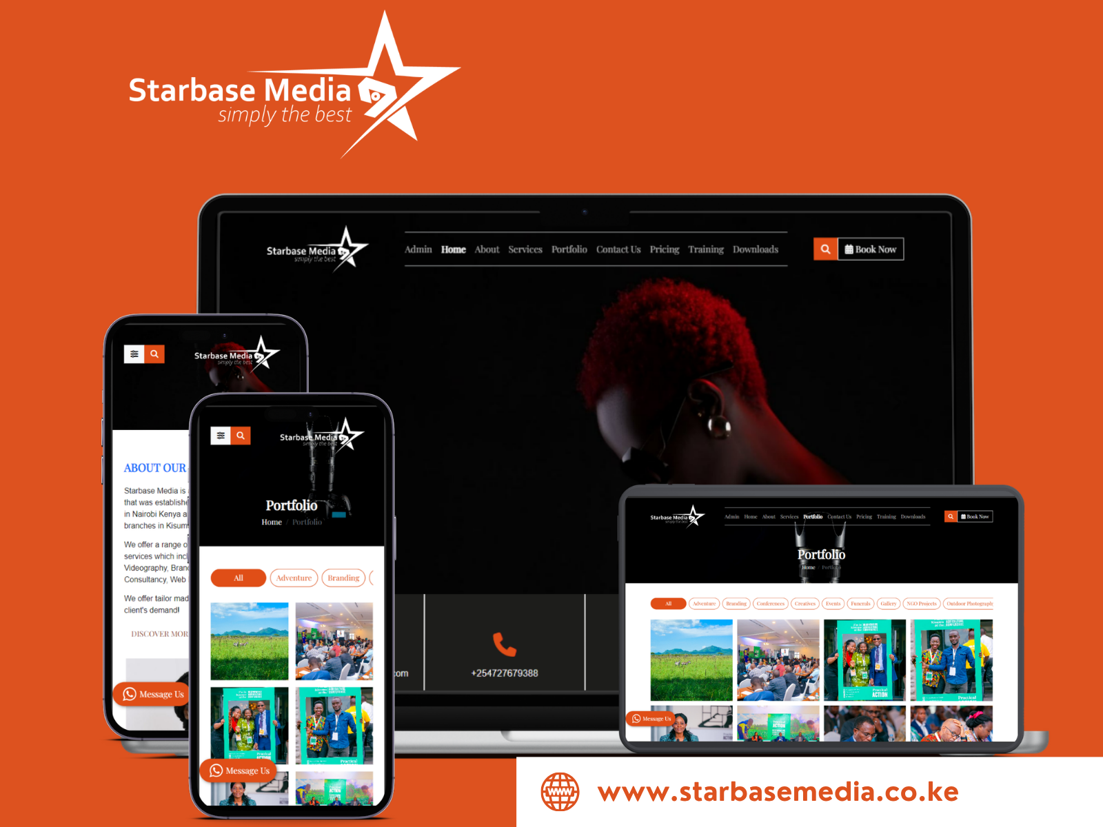 Screenshot for Starbase Media Website
